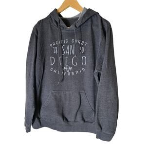 SAN DIEGO CALIFORNIA Charcoal Gray Pacific Coast Pullover Hoodie SZ M